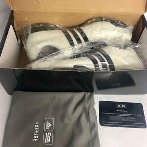 New Men's Adidas Adipure Leather White/Black Shoes